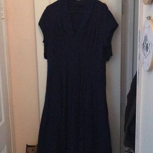 Peggy Carter style blue dress with pockets